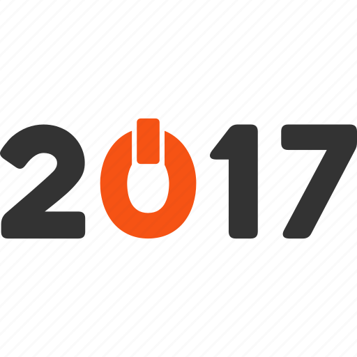 2017 year, caption, digits, label, switch on, text, word icon - Download on Iconfinder