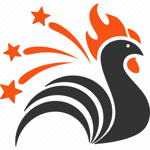 2017 year, burst, colorful cock, explosion, festival fireworks, rooster, sparkle salute icon - Download on Iconfinder