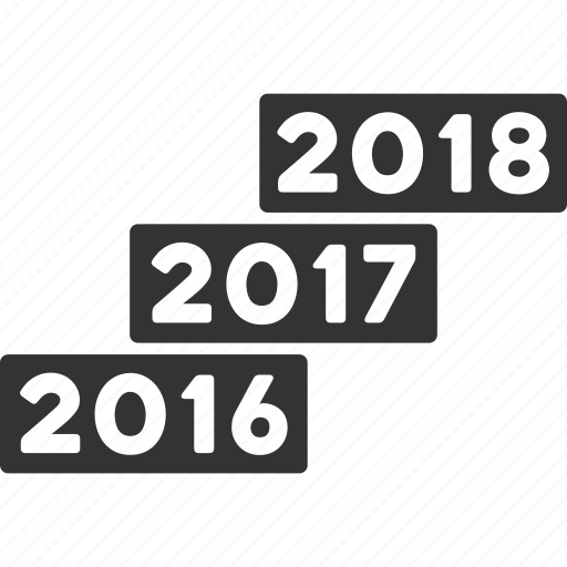 Annual, calendars, from 2016, future, levels, to 2018, years icon - Download on Iconfinder