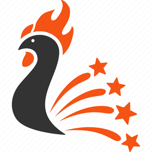 Burst, colorful cock, explosion, festival fireworks, new year, rooster, sparkle salute icon - Download on Iconfinder