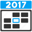 2017 calendar, appointment, date, grid, schedule, time table, week day 