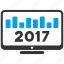 2017 year, chart monitoring, display, graph, monitor, report, statistics 