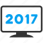 2017 year, desktop pc, display, electronic, equipment, monitor, screen 