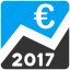 2017 year, business graph, data analysis, diagram, euro chart, financial report, statistics 