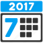 2017 year, 7th day, calendar, schedule, seven days, time table, week 