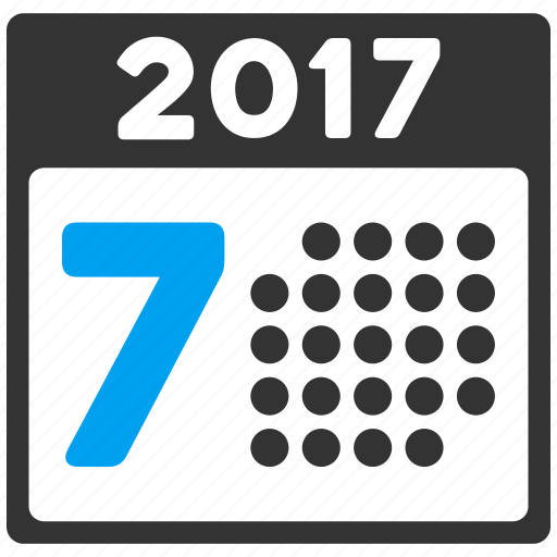 2017 year, 7th day, calendar, schedule, seven days, time table, week icon - Download on Iconfinder