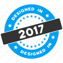 2017 year, certificate, design quality, designed, guarantee, round seal, rubber stamp