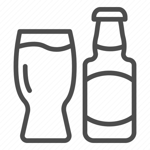Bottle, beer, glass, drink, alcohol, bar, label icon - Download on Iconfinder