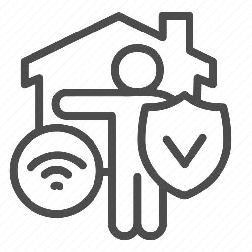 Smart, house, man, security, connection, guard, hand icon - Download on Iconfinder