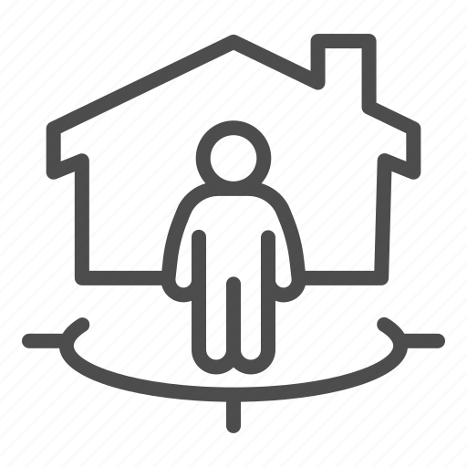 Roof, touch, house, smart, building, target, human icon - Download on Iconfinder
