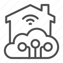 networking, cloud, house, signal, network, wireless, building