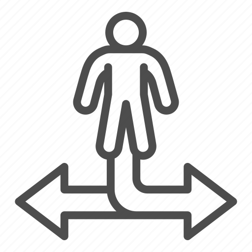 Direction, man, businessman, arrow, choice, human, two icon - Download on Iconfinder