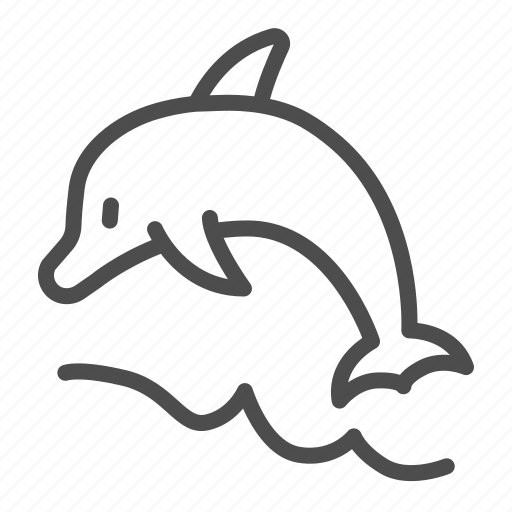 Dolphin, sea, jump, marine, wave, water, animal icon - Download on Iconfinder