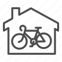 bicycle, house, architecture, urban, building, home, cyclist