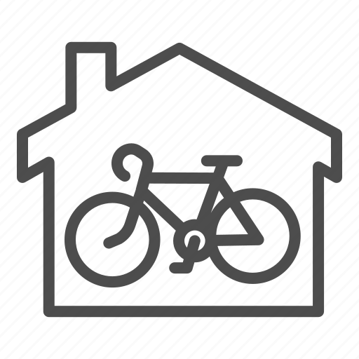 Bicycle, house, architecture, urban, building, home, cyclist icon - Download on Iconfinder