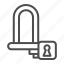 lock, secure, protection, safety, locked, arc, metal 