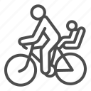 child, bicycle, cyclist, bike, adult, human, ride