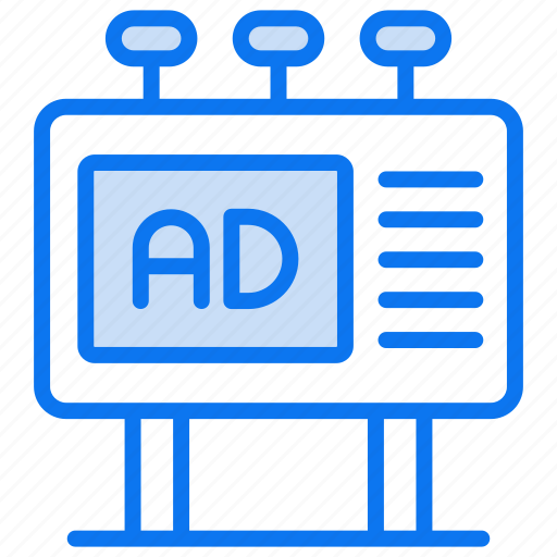 Advertising, advertisement, banner, poster, billboard, billboards-two, event icon - Download on Iconfinder