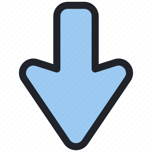Arrow down, arrow, down, download, direction, down-arrow, arrows icon - Download on Iconfinder