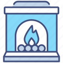 fireplace, fire, winter, chimney, warm, christmas, flame, bonfire, decoration