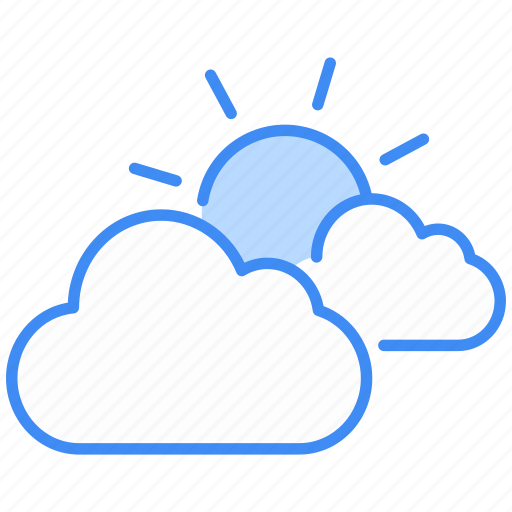 Cloudy, weather, cloud, forecast, nature, sun, sky icon - Download on Iconfinder