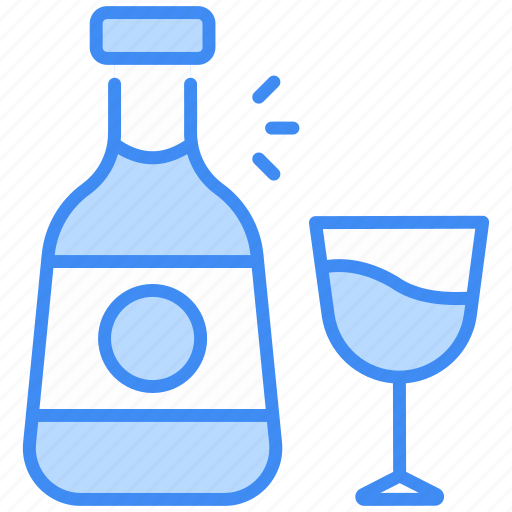 Champagne, drink, alcohol, wine, glass, celebration, bottle icon - Download on Iconfinder