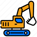 excavator, construction, crane, bulldozer, vehicle, machinery, equipment, heavy, lifter
