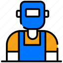 welder, welding, worker, man, mask, construction, avatar, protection, work