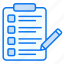 checklist, list, document, clipboard, task, paper, check, report, business, task-list 