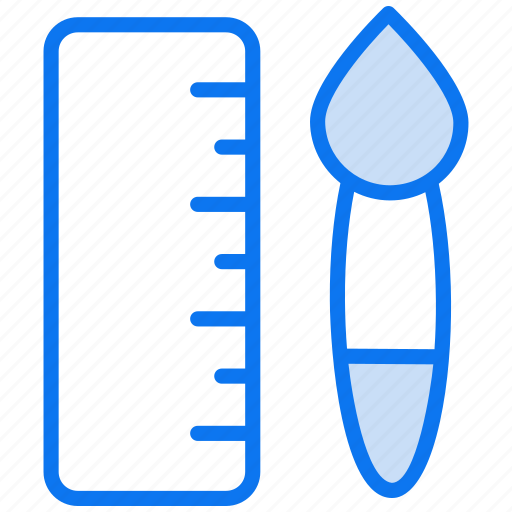 Stationary, tool, pencil, pen, ruler, write, paper icon - Download on Iconfinder