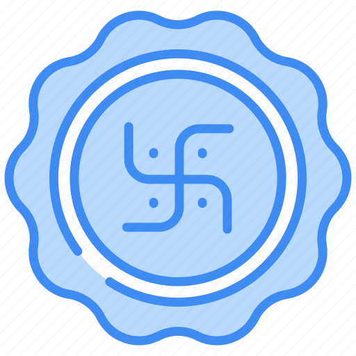 Swastika, hindu, diwali, religion, festival, hinduism, indian icon - Download on Iconfinder