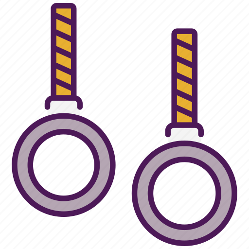 Gymnastic rings, rings, exercise, fitness, gymnastic, gymnastics, still-rings icon - Download on Iconfinder