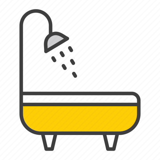 Bath, bathroom, shower, tub, water, hygiene, clean icon - Download on Iconfinder