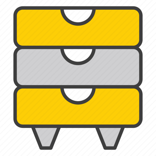 Drawers, cabinet, furniture, cupboard, storage, interior, table icon - Download on Iconfinder