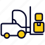 forklift, transport, vehicle, delivery, truck, logistic, warehouse, cargo, package 