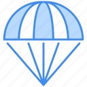 parachute, balloon, air, skydiving, delivery, travel, air-balloon, adventure, box