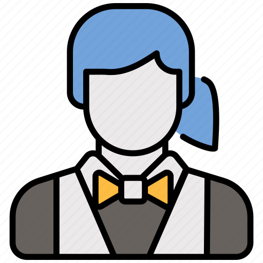 Waitress, avatar, woman, female, restaurant, waiter, service icon - Download on Iconfinder