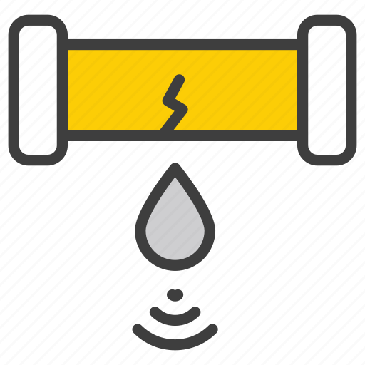 Water leakage, leakage, water, water-pipe, leaked water, pipe, plumbing icon - Download on Iconfinder