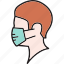 sideview, man, mask, avatar, vehicle, face, transport 