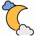 moon, night, weather, cloud, forecast, star, nature, space, astronomy