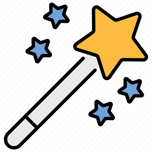 Wand, magic, wizard, magician, magic-wand, stick, magic-stick icon - Download on Iconfinder
