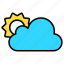 cloudy day, weather, cloud, sun, cloudy, forecast, sunny, sunny-day, nature 