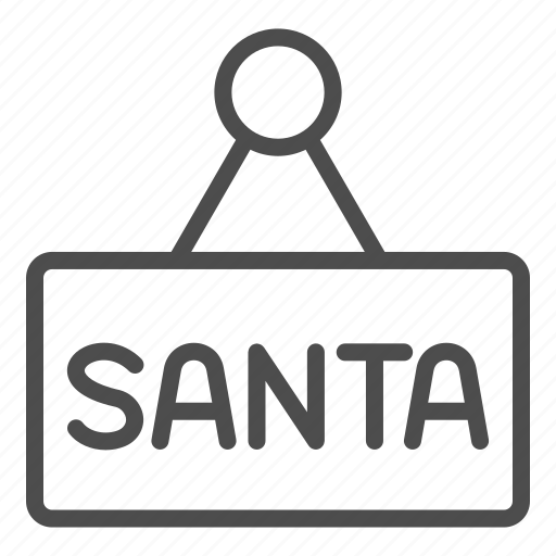 Christmas, door, santa, winter, decoration, signboard, pin icon - Download on Iconfinder