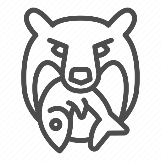 Bear, animal, fish, wildlife, wild, zoo, predator icon - Download on Iconfinder