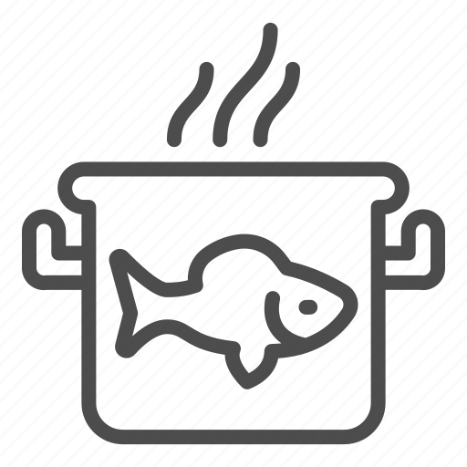 Fish, pot, hot, cook, food, cooking icon - Download on Iconfinder