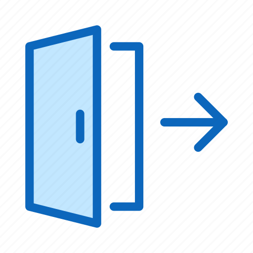 Arrow, door, doorway, exit, logout, quit icon - Download on Iconfinder