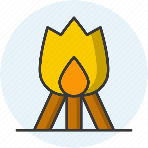 Bonfire, camping, fire, camp, outdoor, flame, travel icon - Download on Iconfinder