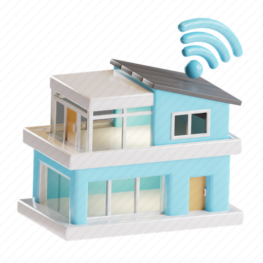 Smart home, smart house, ai, artificial intelligence, home, house, building 3D illustration - Download on Iconfinder