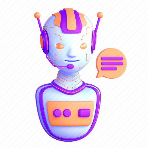 Assistant, artificial intelligence, machine learning, robot 3D illustration - Download on Iconfinder