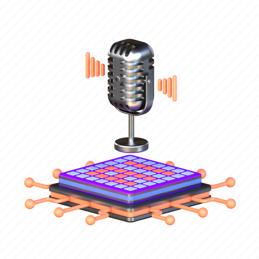 Ai, voice, generator, artificial intelligence 3D illustration - Download on Iconfinder
